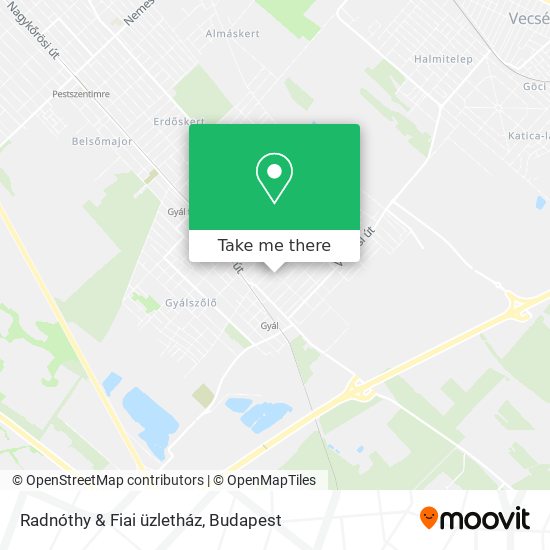 Radnóthy & Fiai üzletház map