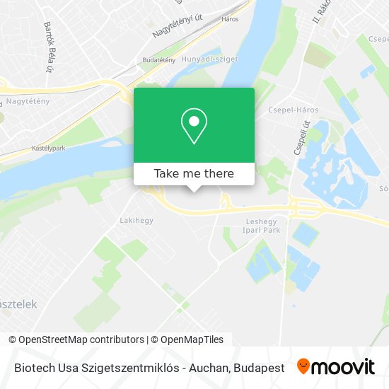 Biotech Usa Szigetszentmiklós - Auchan map