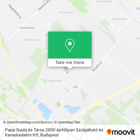 Papp Gyula és Társa 2000 építőipari Szolgáltató és Kereskedelmi Kft map