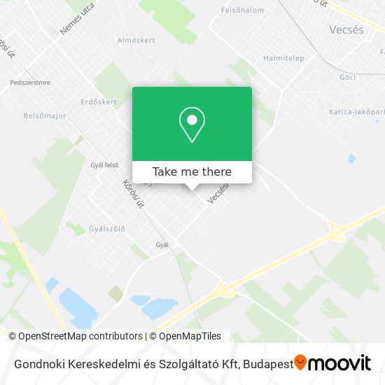 Gondnoki Kereskedelmi és Szolgáltató Kft map