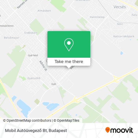 Mobil Autóüvegező Bt map