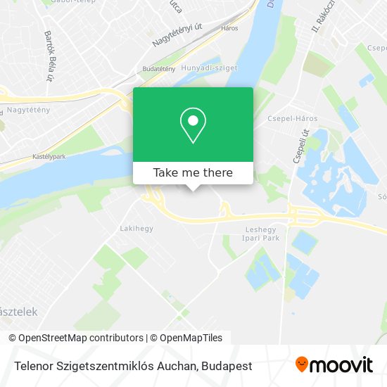 Telenor Szigetszentmiklós Auchan map