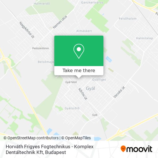 Horváth Frigyes Fogtechnikus - Komplex Dentáltechnik Kft map