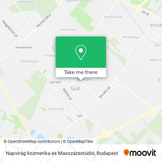 Napvirág kozmetika és Masszázsstúdió map