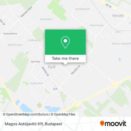 Magos Autójavító Kft map