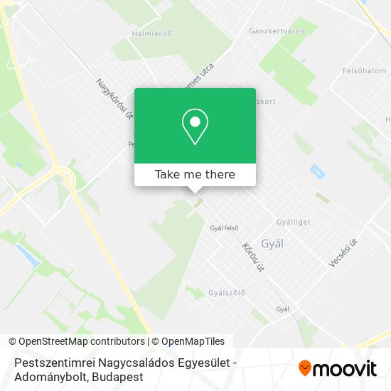 Pestszentimrei Nagycsaládos Egyesület - Adománybolt map