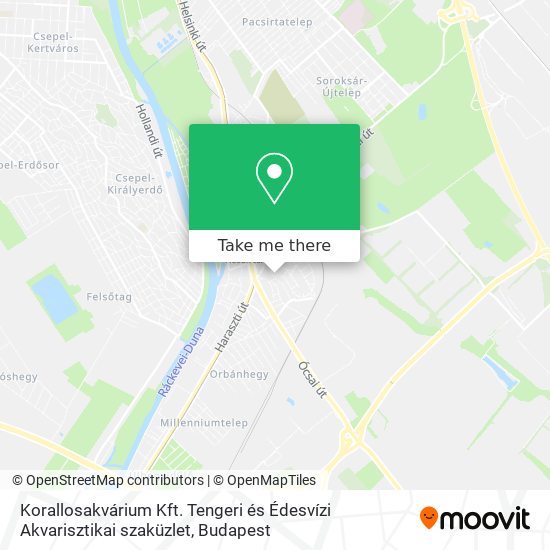 Korallosakvárium Kft. Tengeri és Édesvízi Akvarisztikai szaküzlet map