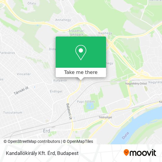 Kandallókirály Kft. Érd map