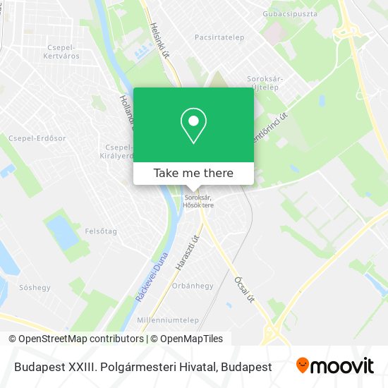Budapest XXIII. Polgármesteri Hivatal map