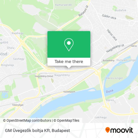 GM Üvegezők boltja Kft map