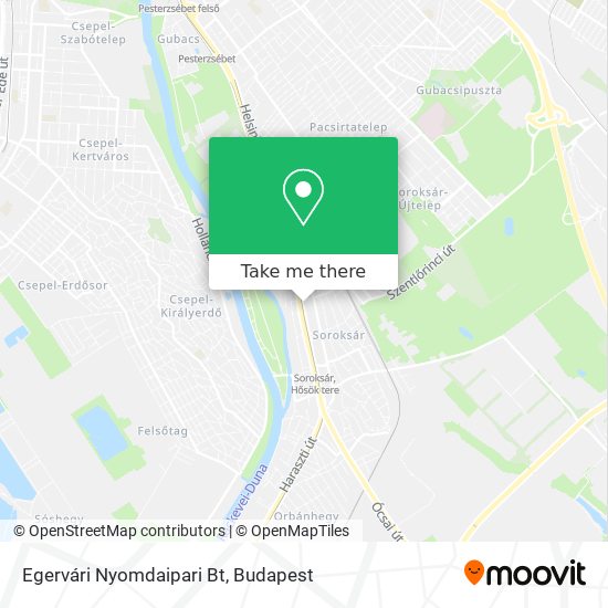 Egervári Nyomdaipari Bt map