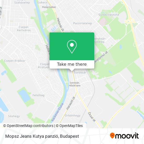 Mopsz Jeans Kutya panzió map