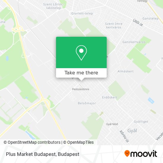 Plus Market Budapest map