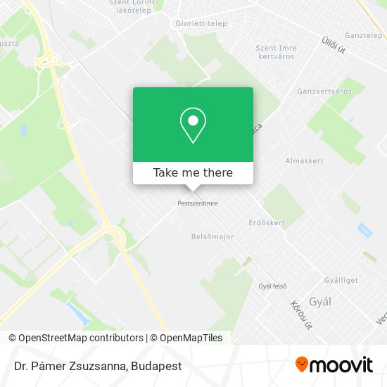 Dr. Pámer Zsuzsanna map