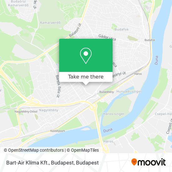 Bart-Air Klíma Kft., Budapest map