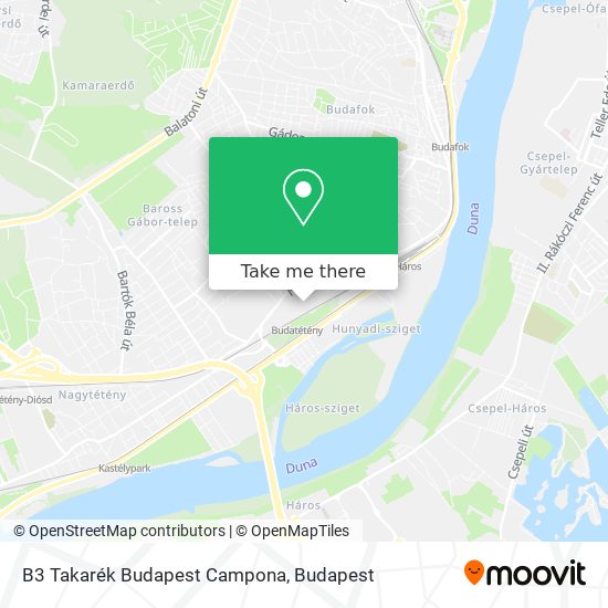 B3 Takarék Budapest Campona map