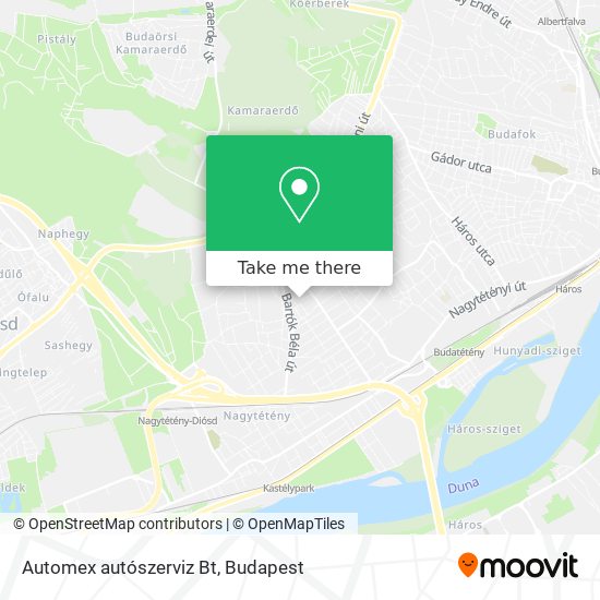 Automex autószerviz Bt map