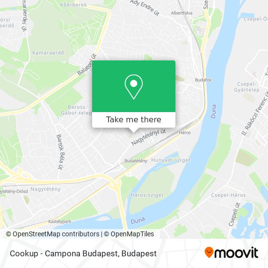 Cookup - Campona Budapest map