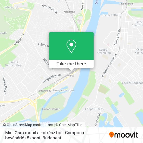 Mini Gsm mobil alkatrész bolt Campona bevásárlóközpont map