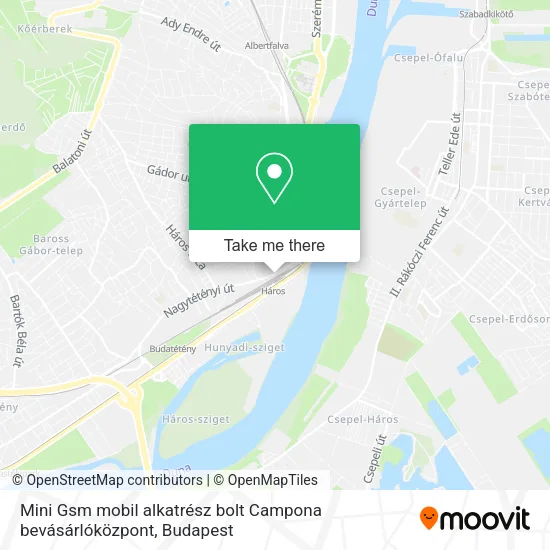 Mini Gsm mobil alkatrész bolt Campona bevásárlóközpont map