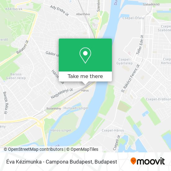 Éva Kézimunka - Campona Budapest map