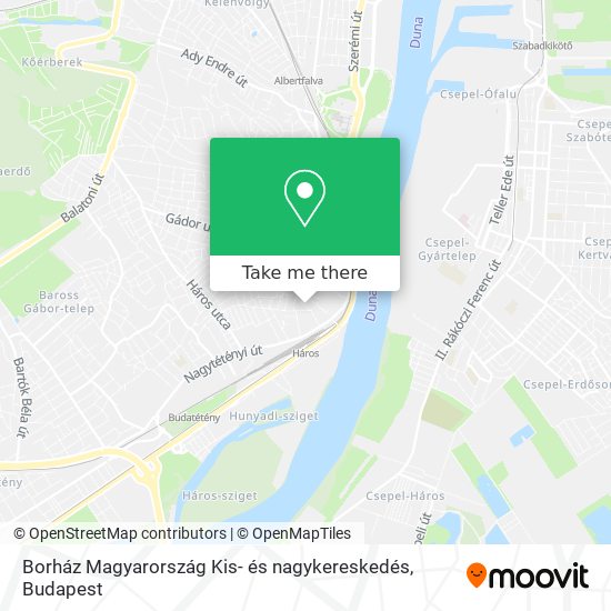 Borház Magyarország Kis- és nagykereskedés map