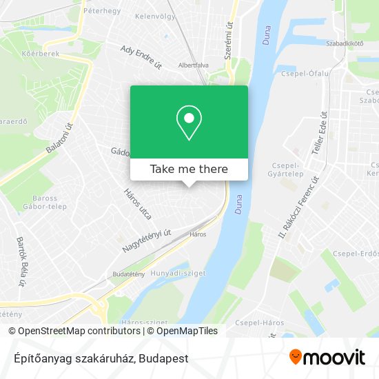 Építőanyag szakáruház map