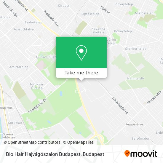 Bio Hair Hajvágószalon Budapest map