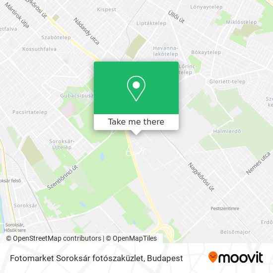 Fotomarket Soroksár fotószaküzlet map