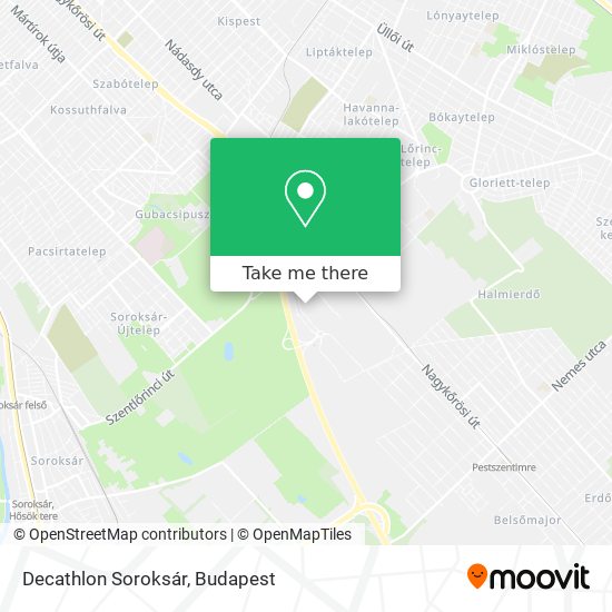 Decathlon Soroksár map