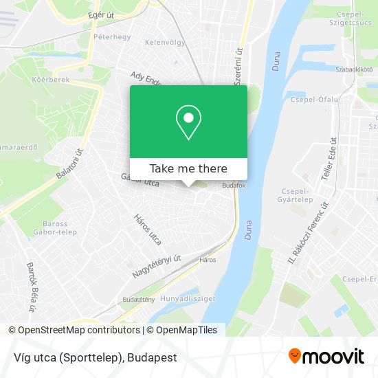 Víg utca (Sporttelep) map