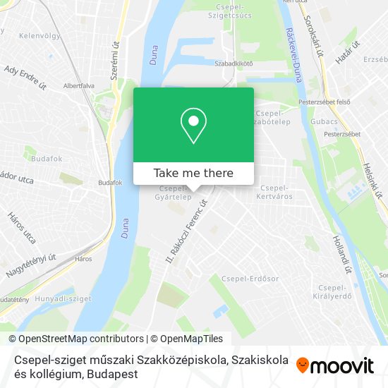 Csepel-sziget műszaki Szakközépiskola, Szakiskola és kollégium map