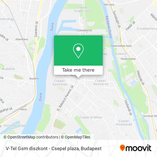 V-Tel Gsm diszkont - Csepel plaza map