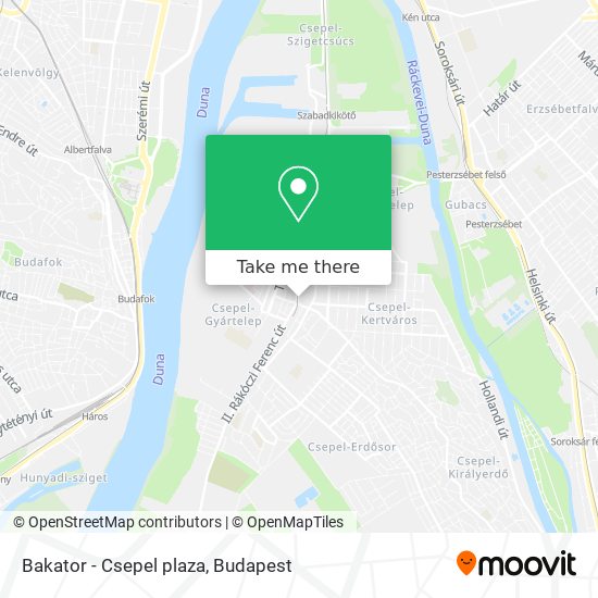 Bakator - Csepel plaza map
