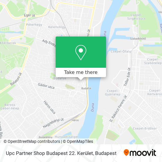 Upc Partner Shop Budapest 22. Kerület map