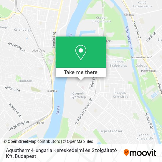 Aquatherm-Hungaria Kereskedelmi és Szolgáltató Kft map