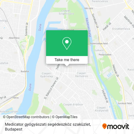 Medicator gyógyászati segédeszköz szaküzlet map