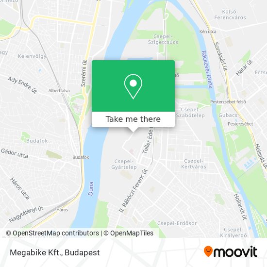 Megabike Kft. map