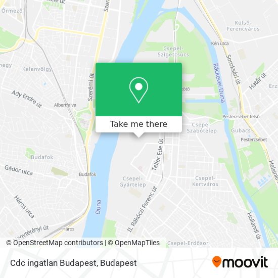 Cdc ingatlan Budapest map