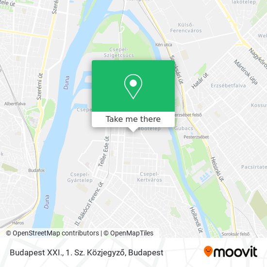 Budapest XXI., 1. Sz. Közjegyző map