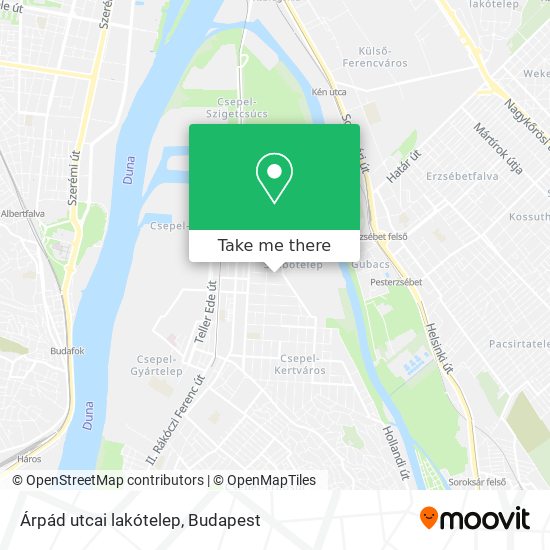 Árpád utcai lakótelep map