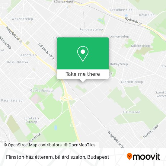 Flinston-ház étterem, biliárd szalon map