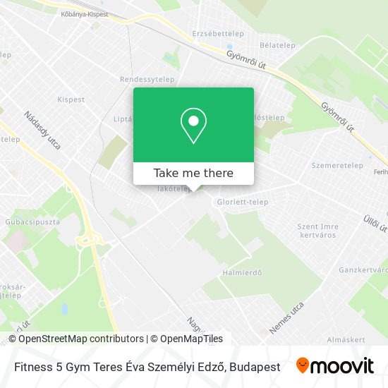 Fitness 5 Gym Teres Éva Személyi Edző map