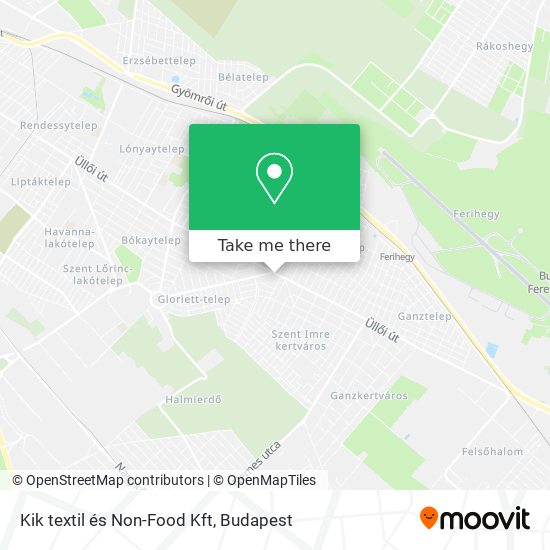 Kik textil és Non-Food Kft map