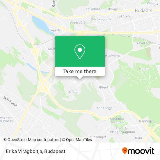 Erika Virágboltja map
