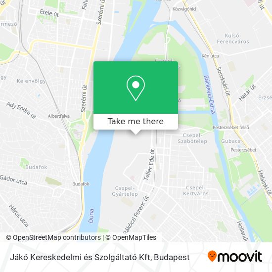 Jákó Kereskedelmi és Szolgáltató Kft map