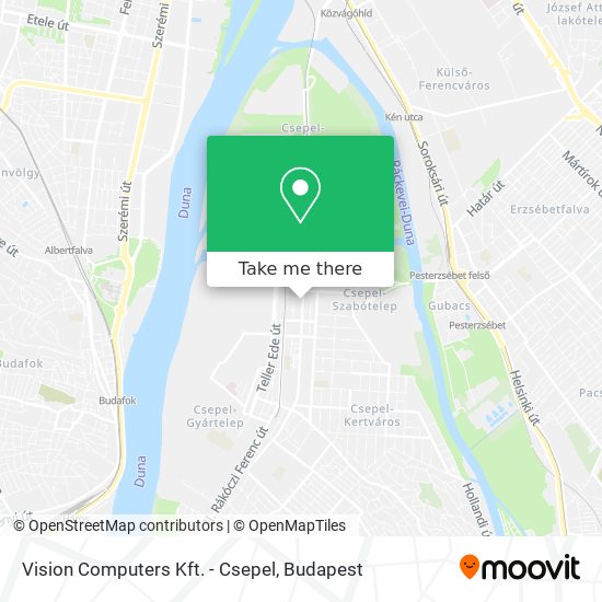 Vision Computers Kft. - Csepel map