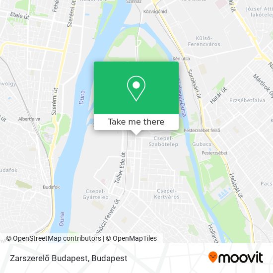 Zarszerelő Budapest map