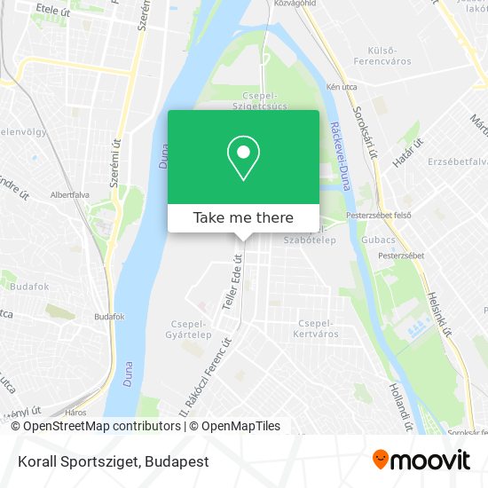 Korall Sportsziget map