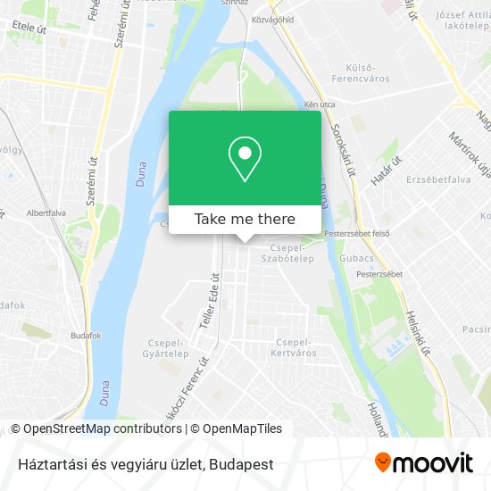 Háztartási és vegyiáru üzlet map